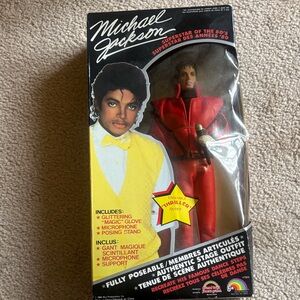 Michael Jackson Collector Doll in Red Thriller Outfit